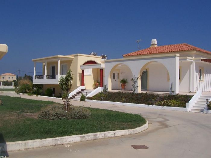 front view of the villa
